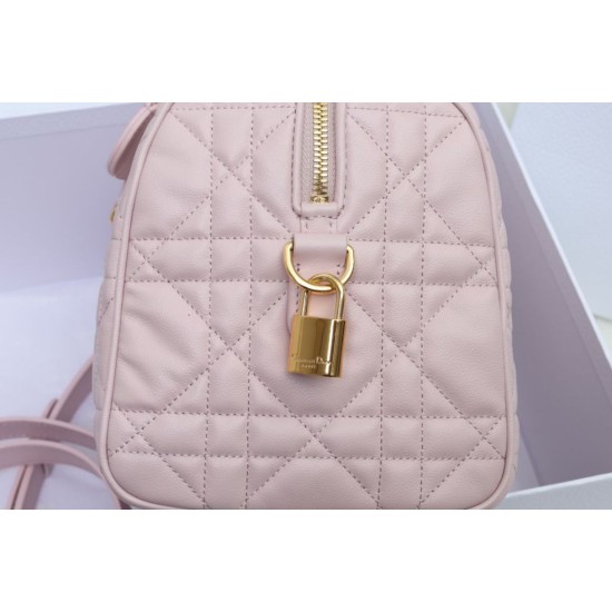 Replica Dior Groove 25 Borsa in Biscotto Macrocannage rosa Riproduzione Fedele Dior Groove 25 Borsa in Biscotto Macrocannage rosa imitazioni