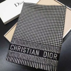 Replica Christian Dior Stola Sciarpe di Lana Nero/Bianco Riproduzione Fedele Christian Dior Stola Sciarpe di Lana Nero/Bianco imitazioni