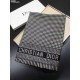 Riproduzione Fedele Christian Dior Stola Sciarpe di Lana Nero/Bianco imitazioni