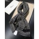 Riproduzione Fedele Christian Dior Stola Sciarpe di Lana Nero/Bianco imitazioni