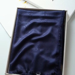 Riproduzione Fedele Christian Dior Cannage Scialle 140cm Blu Navy imitazioni