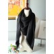 Riproduzione Fedele Dettagli perfetti Christian Dior Cannage Scialle 140cm Nero imitazioni