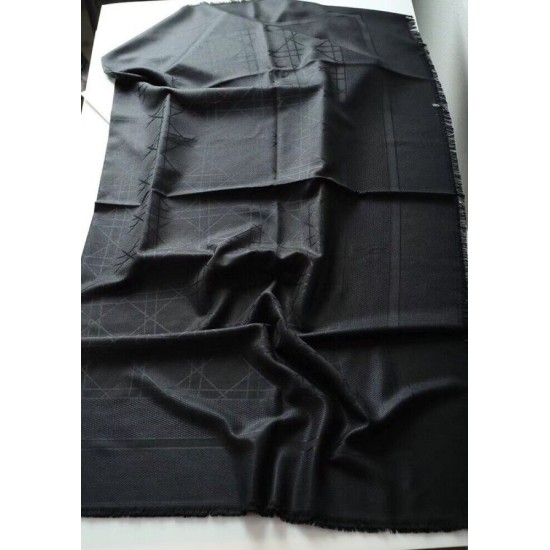 Riproduzione Fedele Dettagli perfetti Christian Dior Cannage Scialle 140cm Nero imitazioni