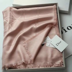 Riproduzione Fedele Christian Dior Cannage Scialle 140cm Rosa Chiaro imitazioni