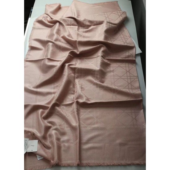 Riproduzione Fedele Christian Dior Cannage Scialle 140cm Rosa Chiaro imitazioni