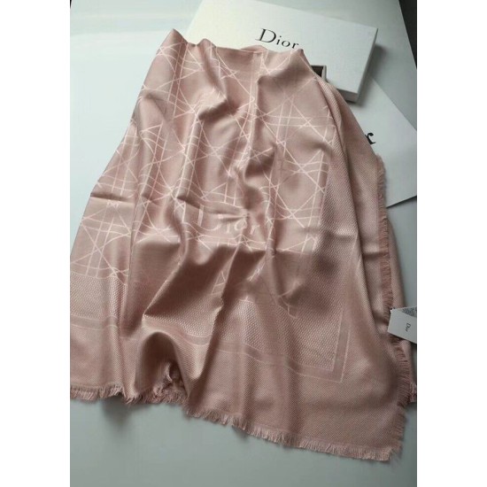 Riproduzione Fedele Christian Dior Cannage Scialle 140cm Rosa Chiaro imitazioni