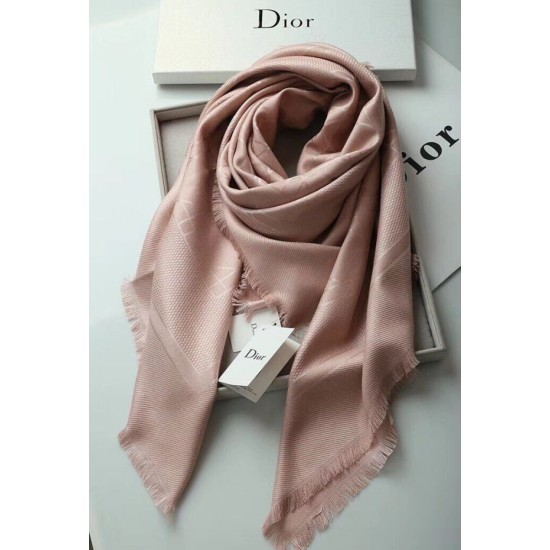 Riproduzione Fedele Christian Dior Cannage Scialle 140cm Rosa Chiaro imitazioni
