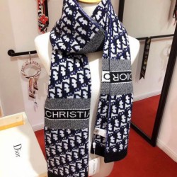 Replica Dior CD Stola Oblique Lana e Cashmere Blu Riproduzione Fedele Dior CD Stola Oblique Lana e Cashmere Blu imitazioni