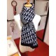 Replica Dior CD Stola Oblique Lana e Cashmere Blu Riproduzione Fedele Dior CD Stola Oblique Lana e Cashmere Blu imitazioni
