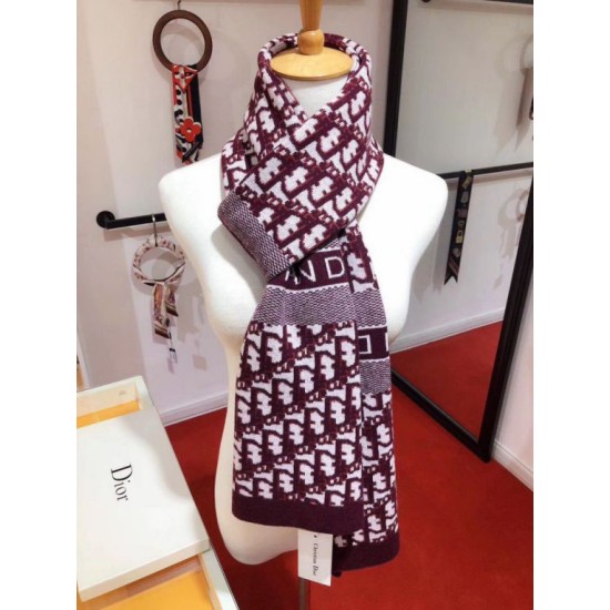 Replica Dettagli perfetti Dior CD Stola Oblique Lana e Cashmere Bordeaux Riproduzione Fedele Dettagli perfetti Dior CD Stola Oblique Lana e Cashmere Bordeaux imitazioni