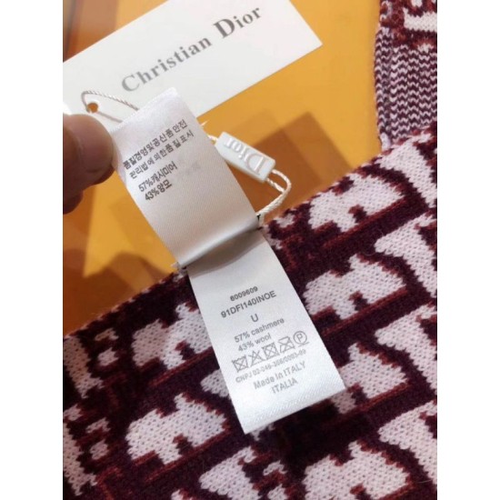 Replica Dettagli perfetti Dior CD Stola Oblique Lana e Cashmere Bordeaux Riproduzione Fedele Dettagli perfetti Dior CD Stola Oblique Lana e Cashmere Bordeaux imitazioni