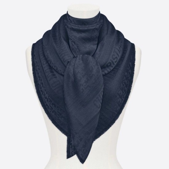 Replica Dior Oblique Scialle 140 CM Blu Navy Riproduzione Fedele Dior Oblique Scialle 140 CM Blu Navy imitazioni
