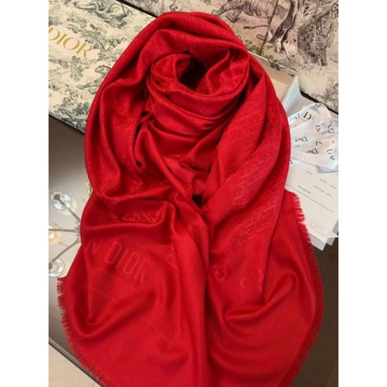 Replica Dior Oblique Scialle 140 CM Rosso Riproduzione Fedele Dior Oblique Scialle 140 CM Rosso imitazioni