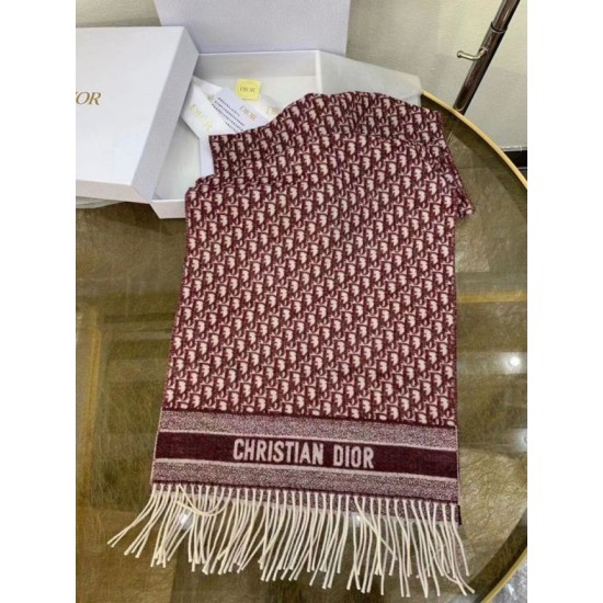 Replica Dior Oblique Sciarpa Cashmere Borgogna Riproduzione Fedele Dior Oblique Sciarpa Cashmere Borgogna imitazioni