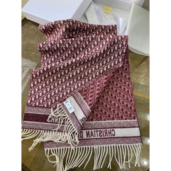 Replica Dior Oblique Sciarpa Cashmere Borgogna Riproduzione Fedele Dior Oblique Sciarpa Cashmere Borgogna imitazioni