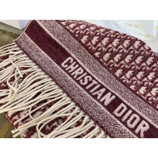 Replica Dior Oblique Sciarpa Cashmere Borgogna Riproduzione Fedele Dior Oblique Sciarpa Cashmere Borgogna imitazioni