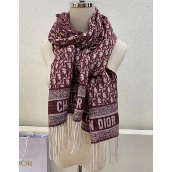 Replica Dior Oblique Sciarpa Cashmere Borgogna Riproduzione Fedele Dior Oblique Sciarpa Cashmere Borgogna imitazioni