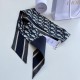 Replica Dior Oblique Mitzah Sciarpa Twill di Seta Blu Riproduzione Fedele Dior Oblique Mitzah Sciarpa Twill di Seta Blu imitazioni