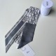 Riproduzione Fedele Dior Oblique Mitzah Sciarpa Twill di Seta Grigio imitazioni
