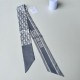 Riproduzione Fedele Dior Oblique Mitzah Sciarpa Twill di Seta Grigio imitazioni