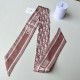 Riproduzione Fedele Dior Oblique Mitzah Sciarpa Twill di Seta Rosa imitazioni