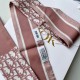 Riproduzione Fedele Dior Oblique Mitzah Sciarpa Twill di Seta Rosa imitazioni