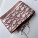 Riproduzione Fedele Dior Oblique Mitzah Sciarpa Twill di Seta Rosa imitazioni