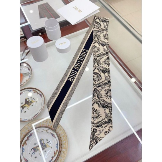 Replica Dettagli perfetti Dior Toile de Jouy Soleil Mitzah Sciarpa Twill di seta Beige Riproduzione Fedele Dettagli perfetti Dior Toile de Jouy Soleil Mitzah Sciarpa Twill di seta Beige imitazioni