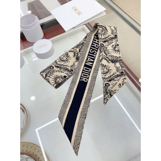 Replica Dettagli perfetti Dior Toile de Jouy Soleil Mitzah Sciarpa Twill di seta Beige Riproduzione Fedele Dettagli perfetti Dior Toile de Jouy Soleil Mitzah Sciarpa Twill di seta Beige imitazioni