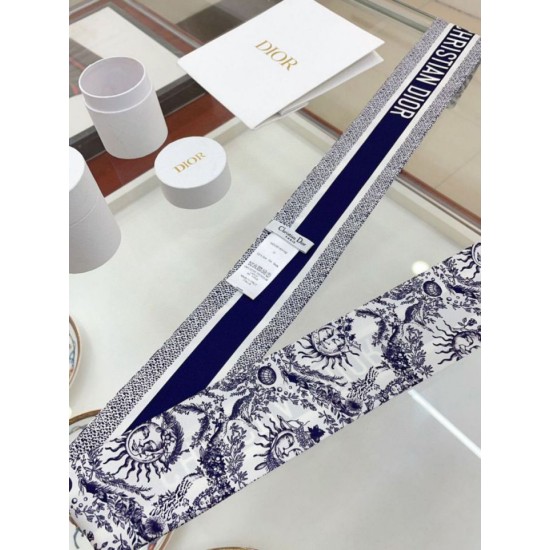 Replica Sciarpa Mitzah Toile de Jouy Soleil Dior Twill di seta Blu Riproduzione Fedele Sciarpa Mitzah Toile de Jouy Soleil Dior Twill di seta Blu imitazioni
