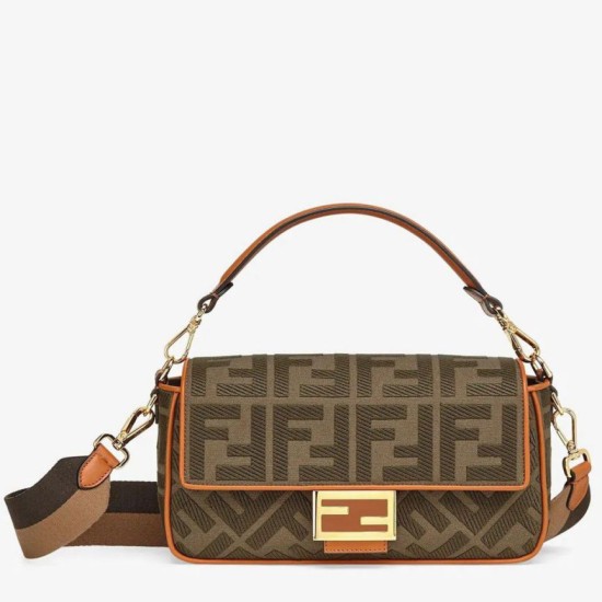 Replica Borsa 1:1 media Fendi Baguette verde denim Riproduzione Fedele Borsa Replica media Fendi Baguette verde denim imitazioni