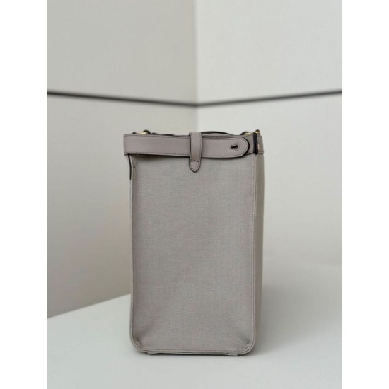 Replica Fendi Peekaboo-Tote Bag FF Grigio Riproduzione Fedele Fendi Peekaboo-Tote Bag FF Grigio imitazioni