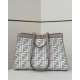 Replica Fendi Peekaboo-Tote Bag FF Grigio Riproduzione Fedele Fendi Peekaboo-Tote Bag FF Grigio imitazioni