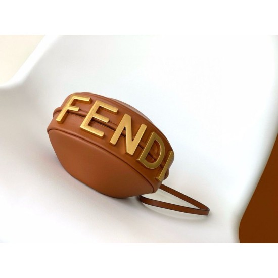 Replica Mini borsa Fendi Fendigraphy marrone Riproduzione Fedele Mini borsa Fendi Fendigraphy marrone imitazioni