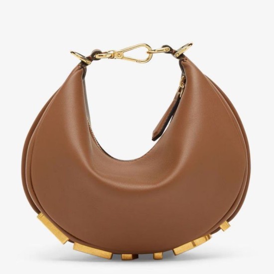 Replica Mini borsa Fendi Fendigraphy marrone Riproduzione Fedele Mini borsa Fendi Fendigraphy marrone imitazioni