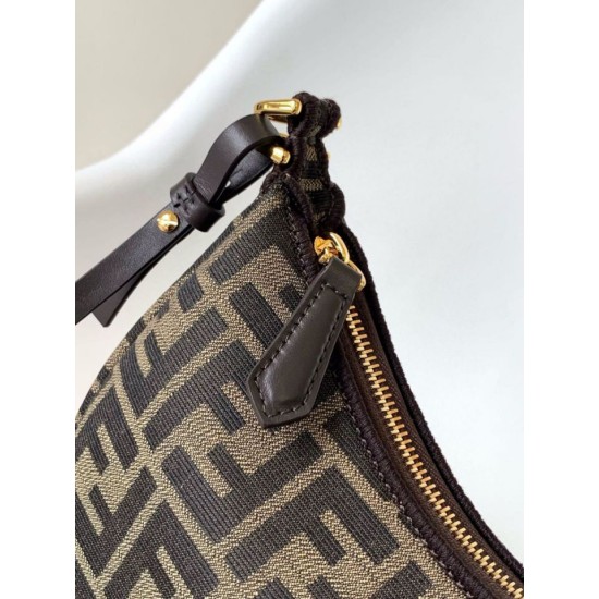 Replica Fendi Fendigraphy Mini Bag Marrone FF Jacquard Fabric Riproduzione Fedele Fendi Fendigraphy Mini Bag Marrone FF Jacquard Fabric imitazioni