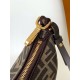 Replica Fendi Fendigraphy Mini Bag Marrone FF Jacquard Fabric Riproduzione Fedele Fendi Fendigraphy Mini Bag Marrone FF Jacquard Fabric imitazioni