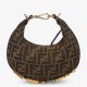 Replica Fendi Fendigraphy Mini Bag Marrone FF Jacquard Fabric Riproduzione Fedele Fendi Fendigraphy Mini Bag Marrone FF Jacquard Fabric imitazioni