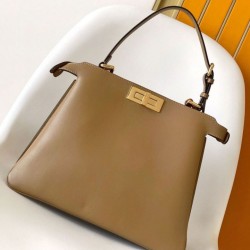 Riproduzione Fedele Fendi Peekaboo Soft Medium Bag Marrone imitazioni