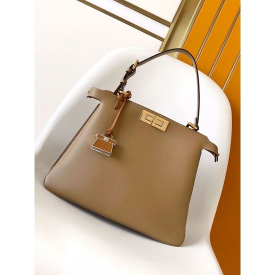 Riproduzione Fedele Fendi Peekaboo Soft Medium Bag Marrone imitazioni