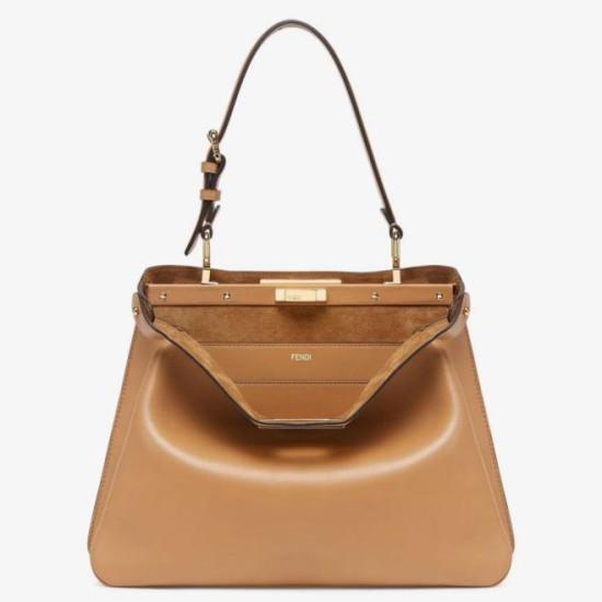 Riproduzione Fedele Fendi Peekaboo Soft Medium Bag Marrone imitazioni