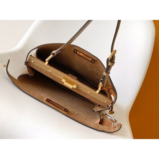 Riproduzione Fedele Fendi Peekaboo Soft Medium Bag Marrone imitazioni
