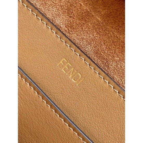 Riproduzione Fedele Fendi Peekaboo Soft Medium Bag Marrone imitazioni