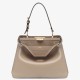 Replica Fendi Peekaboo Soft Medium Bag Grigio Tortora Riproduzione Fedele Fendi Peekaboo Soft Medium Bag Grigio Tortora imitazioni