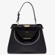 Replica Fendi Peekaboo Soft Medium Bag Nero Riproduzione Fedele Fendi Peekaboo Soft Medium Bag Nero imitazioni