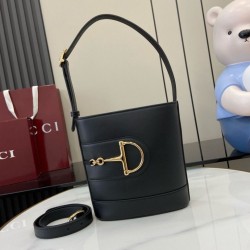 Riproduzione Fedele replica a secchiello mini Gucci 73 833665 Nera imitazioni
