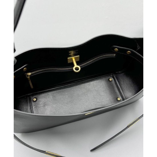 Replica Balenciaga Bel Air Small Shoulder Bag Nero Riproduzione Fedele Balenciaga Bel Air Small Shoulder Bag Nero imitazioni