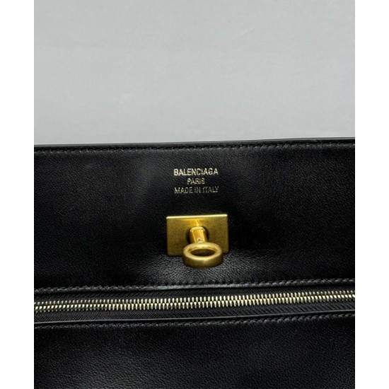 Replica Balenciaga Bel Air Small Shoulder Bag Nero Riproduzione Fedele Balenciaga Bel Air Small Shoulder Bag Nero imitazioni