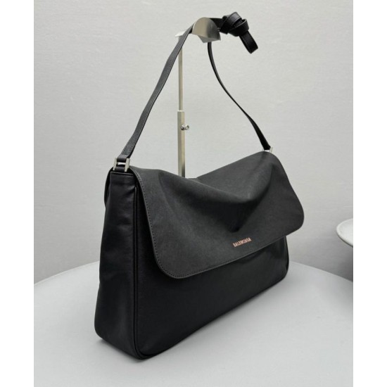 Replica Balenciaga Grungy Medium Messenger Bag Nero Riproduzione Fedele Balenciaga Grungy Medium Messenger Bag Nero imitazioni