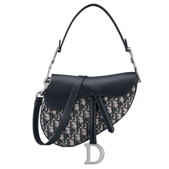 Replica Borsa Dior Saddle con tracolla Blu scuro Riproduzione Fedele Borsa Dior Saddle con tracolla Blu scuro imitazioni